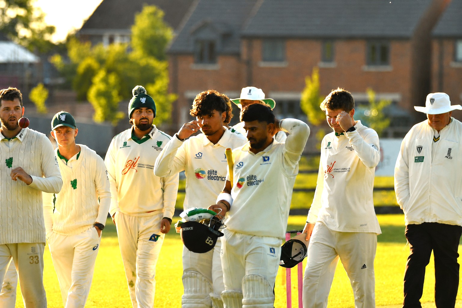 A county age group squad walking off after a match